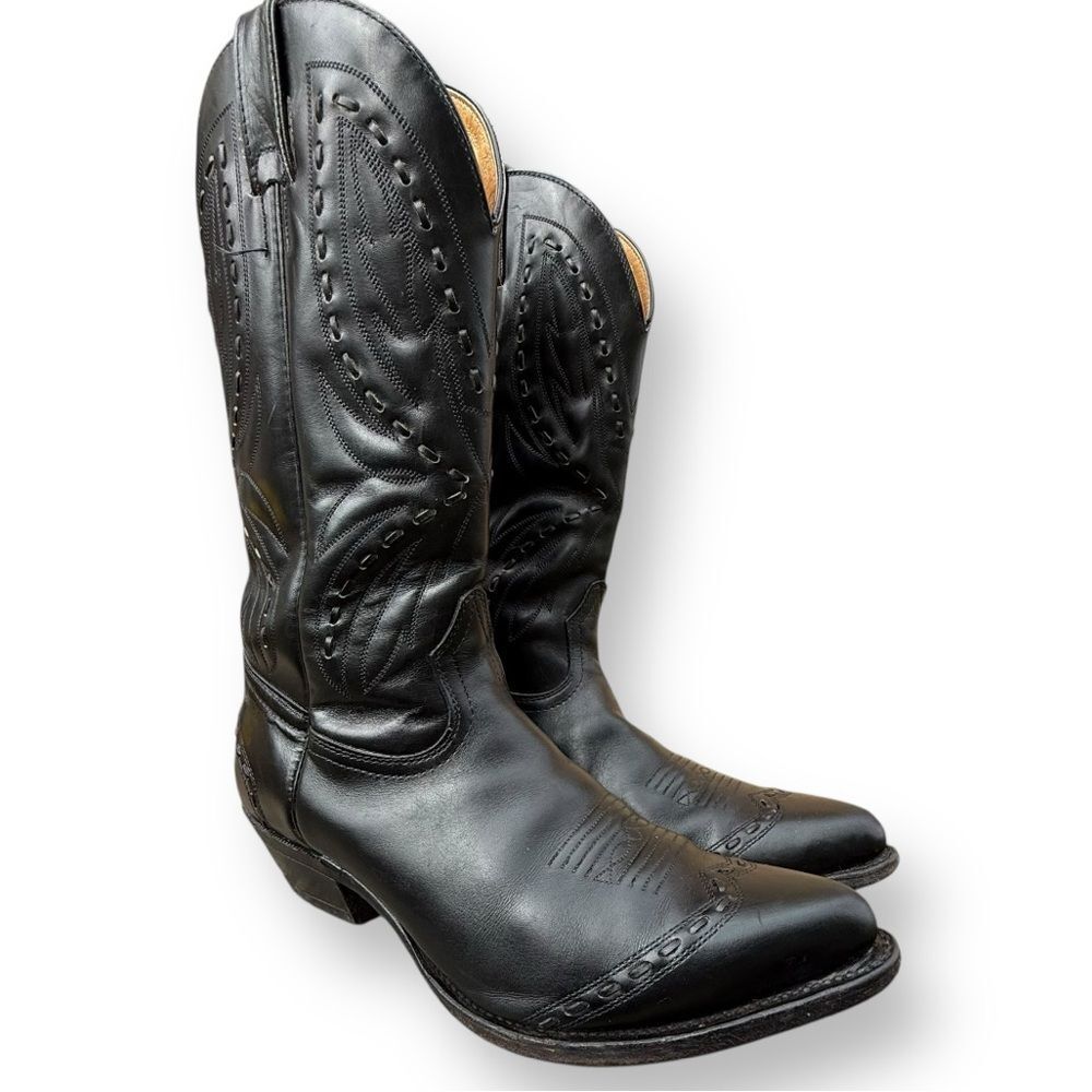 Boulet Classic Cowgirl Black Leather Western Cowboy Boots Women’s size 9.5